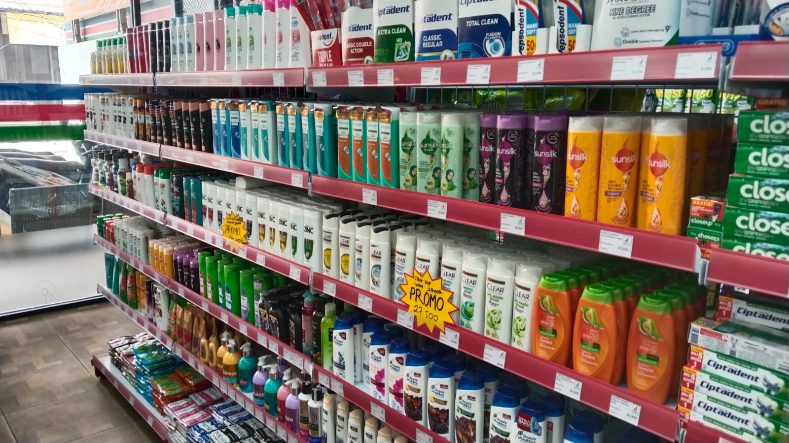 Rak produk perawatan